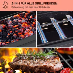 Aberdeen Kombi-Grill Gas Kohle Smoker Thermometer 2 Seitentische Mobil 11 Aberdeen Kombi-Grill Gas Kohle Smoker Thermometer 2 Seitentische Mobil -Warmekuche Pro Geschaft 10040294 de 0003 usp