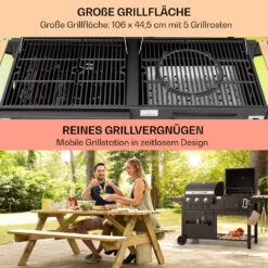 Aberdeen Kombi-Grill Gas Kohle Smoker Thermometer 2 Seitentische Mobil 12 Aberdeen Kombi-Grill Gas Kohle Smoker Thermometer 2 Seitentische Mobil -Warmekuche Pro Geschaft 10040294 de 0004 usp