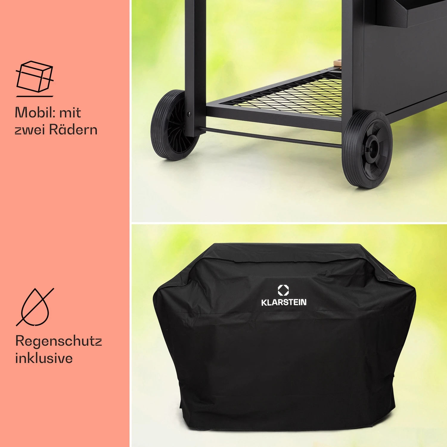 Aberdeen Kombi-Grill Gas Kohle Smoker Thermometer 2 Seitentische Mobil 8 Aberdeen Kombi-Grill Gas Kohle Smoker Thermometer 2 Seitentische Mobil – Bild 8