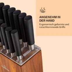 Kitano XL 13tlg. Messer-Set Mit Block 12 Messer Stahl Edler Holzblock -Warmekuche Pro Geschaft 10040325 de 0006 logo