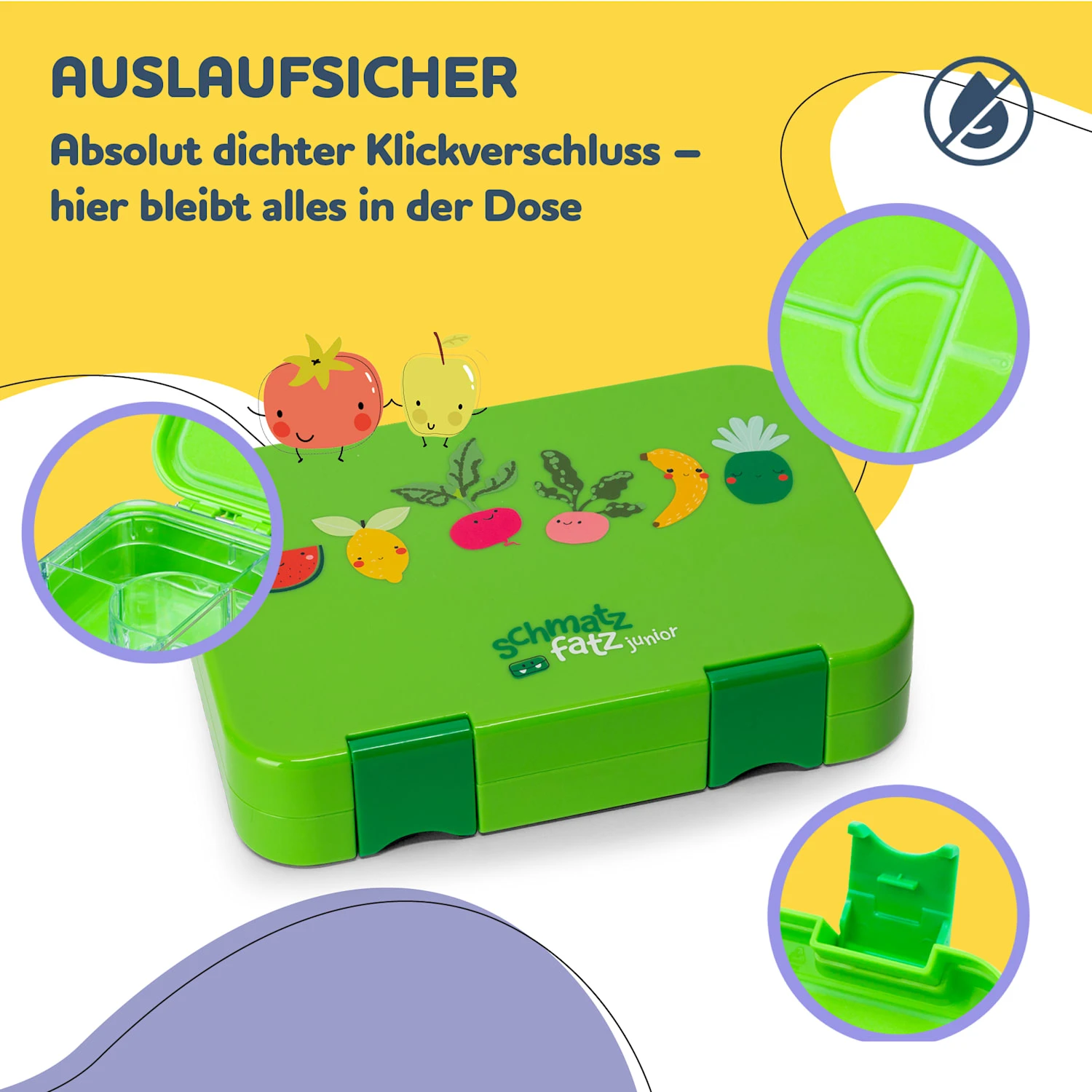 Junior Lunchbox 6 Fächer 21,3 X 15 X 4,5 Cm (BxHxT) BPA-frei 3 Junior Lunchbox 6 Fächer 21,3 X 15 X 4,5 Cm (BxHxT) BPA-frei – Bild 3