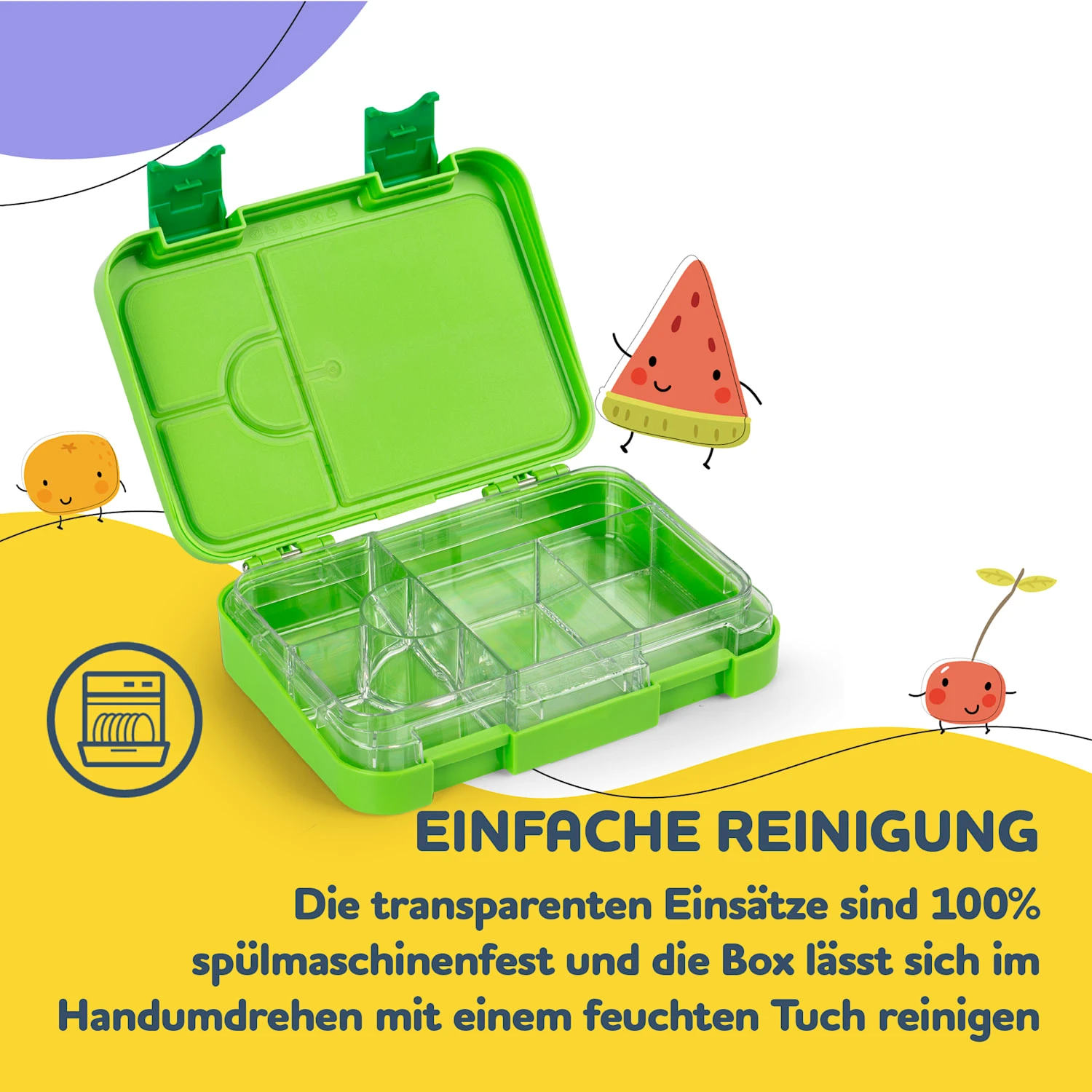 Junior Lunchbox 6 Fächer 21,3 X 15 X 4,5 Cm (BxHxT) BPA-frei 5 Junior Lunchbox 6 Fächer 21,3 X 15 X 4,5 Cm (BxHxT) BPA-frei – Bild 5
