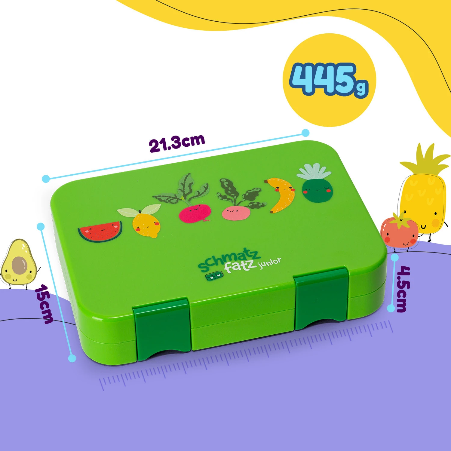 Junior Lunchbox 6 Fächer 21,3 X 15 X 4,5 Cm (BxHxT) BPA-frei 8 Junior Lunchbox 6 Fächer 21,3 X 15 X 4,5 Cm (BxHxT) BPA-frei – Bild 8