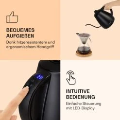 Garcon Wasserkocher 1L 2000W Warmhaltefunktion Schwanenhals Edelstahl -Warmekuche Pro Geschaft 10040347 de 0005 logo