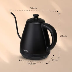 Garcon Wasserkocher 1L 2000W Warmhaltefunktion Schwanenhals Edelstahl -Warmekuche Pro Geschaft 10040347 yy 0007 dimensions