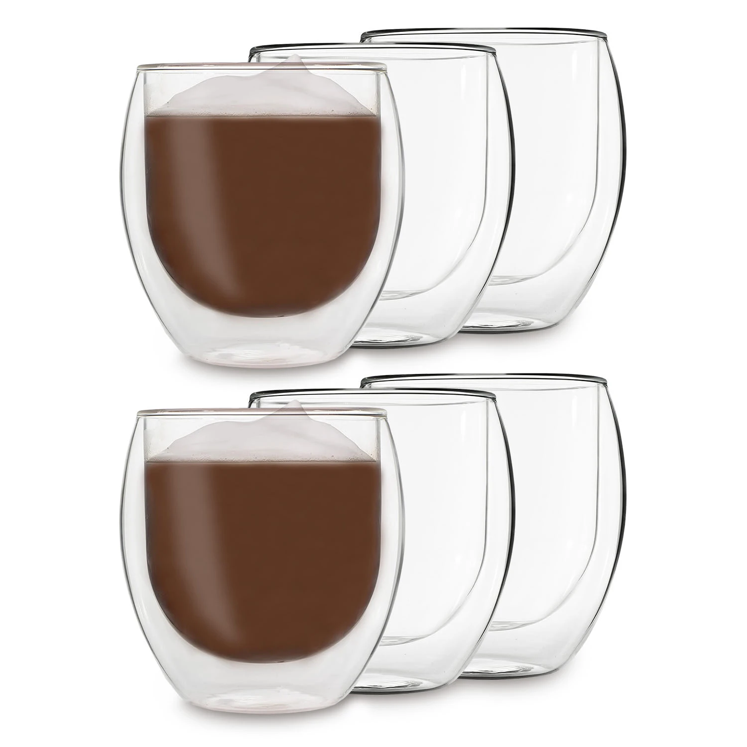 DUOS Jumbo Doppelwandiges Glas 410 Ml Thermofunktion Edelstahl-Löffel 1 DUOS Jumbo Doppelwandiges Glas 410 Ml Thermofunktion Edelstahl-Löffel
