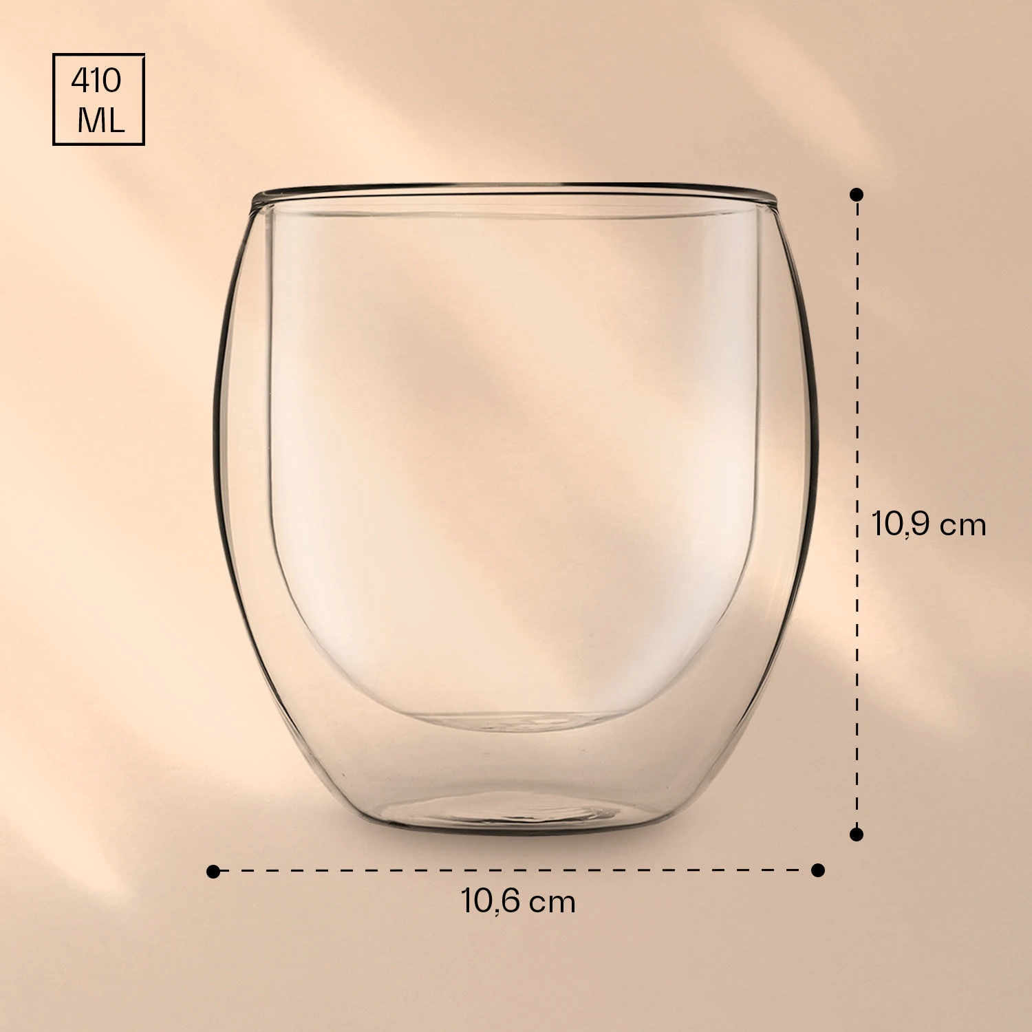 DUOS Jumbo Doppelwandiges Glas 410 Ml Thermofunktion Edelstahl-Löffel 7 DUOS Jumbo Doppelwandiges Glas 410 Ml Thermofunktion Edelstahl-Löffel – Bild 7