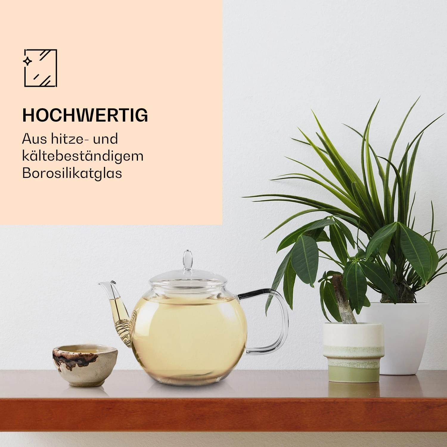 Bedida Teekanne 800ml + 6xTeeblume Grün 3 Bedida Teekanne 800ml + 6xTeeblume Grün – Bild 3