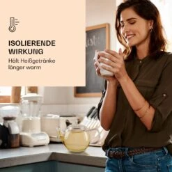 Glaskanne 1300 Ml Borosilikatglas Mit Deckel, Teesieb Und Teeblumen -Warmekuche Pro Geschaft 10040419 de 0004 logo