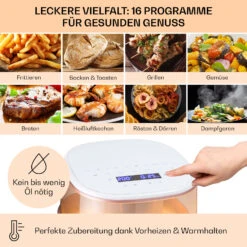Air Bloom Heißluftfritteuse Dampffunktion 1500W 7,5 Liter 16 Programme -Warmekuche Pro Geschaft 10040496 de 0004 usp