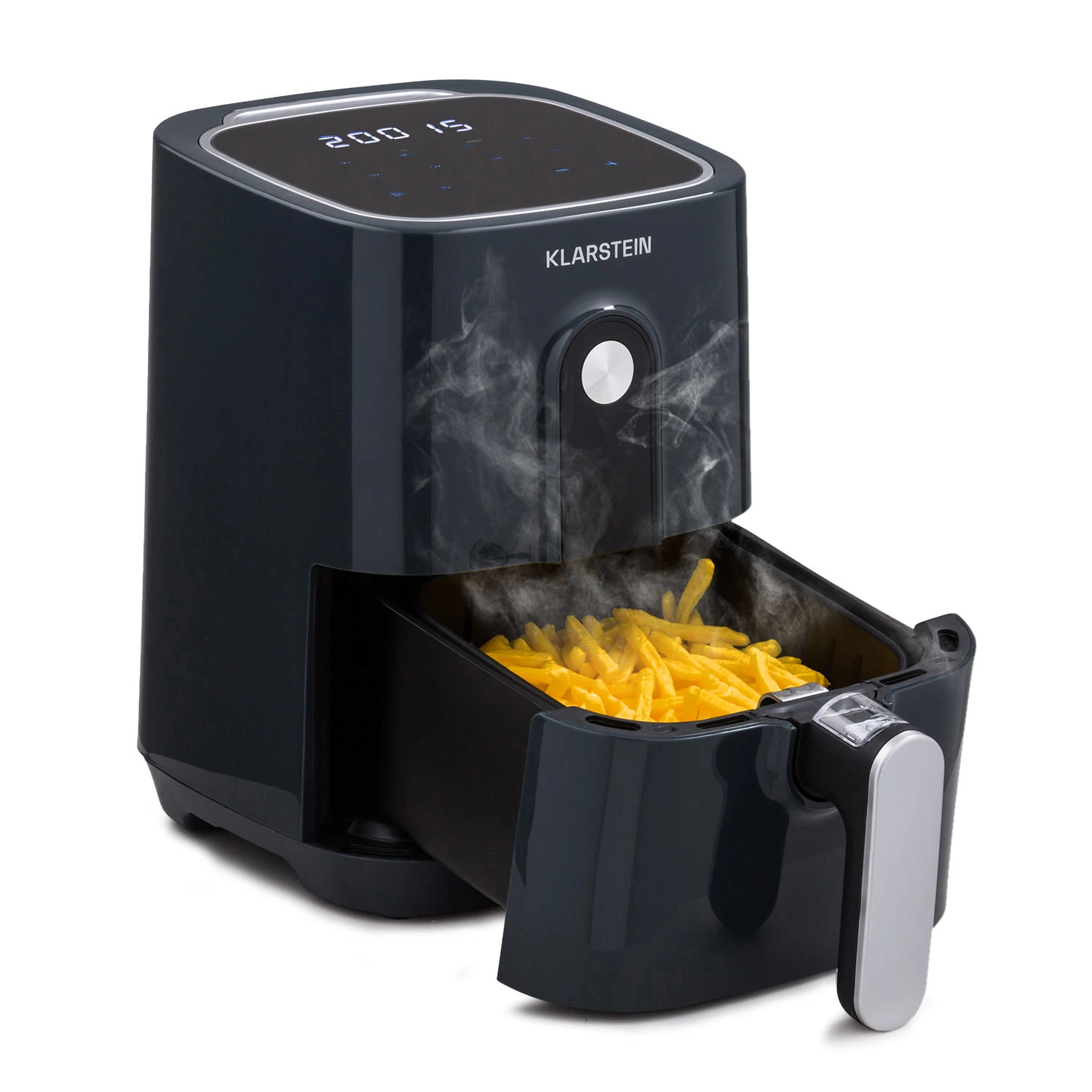 Crisp-Pro Heißluftfritteuse Air Fryer 1400W 2,8 Ltr Timer Edelstahl