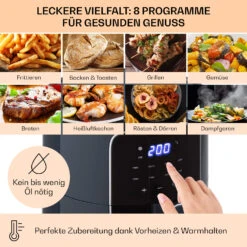 Crisp-Pro Heißluftfritteuse Air Fryer 1400W 3,5 Ltr 8 Programme Timer -Warmekuche Pro Geschaft 10040701 de 0003 logo