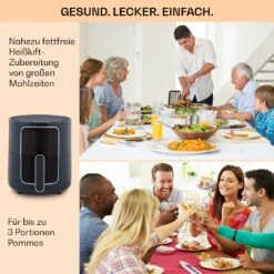 Crisp-Pro Heißluftfritteuse Air Fryer 1400W 3,5 Ltr 8 Programme Timer -Warmekuche Pro Geschaft 10040701 de 0005 logo
