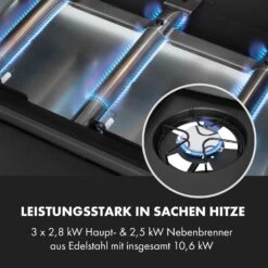 Valdosta 3.1 Gasgrill 3 X 2,8 KW + 2,5 KW Brenner Edelstahl Mobil -Warmekuche Pro Geschaft 10040704 de 0005 logo