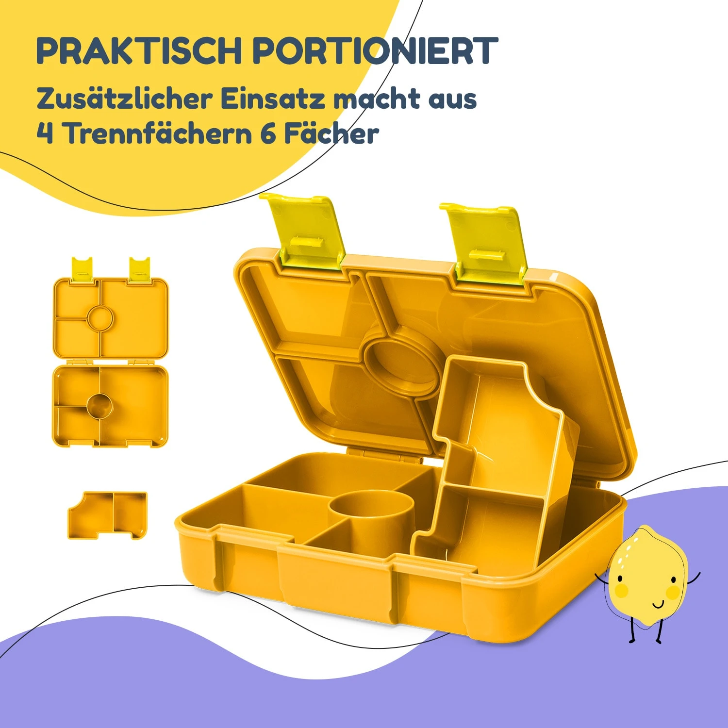 Schmatzfatz By Lite Lunchbox 6 Fächer 20,8x4,5x15 Cm BPA-frei Tritan 4 Schmatzfatz By Lite Lunchbox 6 Fächer 20,8x4,5x15 Cm BPA-frei Tritan – Bild 4