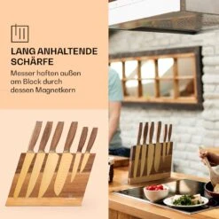 Kazuno Messerset 7 Teile Magnetischer Block PVD Titanium-Beschichtung 11 Kazuno Messerset 7 Teile Magnetischer Block PVD Titanium-Beschichtung -Warmekuche Pro Geschaft 10040726 de 0004 usp