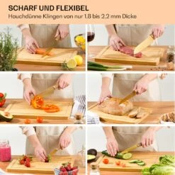 Kazuno Messerset 7 Teile Magnetischer Block PVD Titanium-Beschichtung 13 Kazuno Messerset 7 Teile Magnetischer Block PVD Titanium-Beschichtung -Warmekuche Pro Geschaft 10040726 de 0006 usp