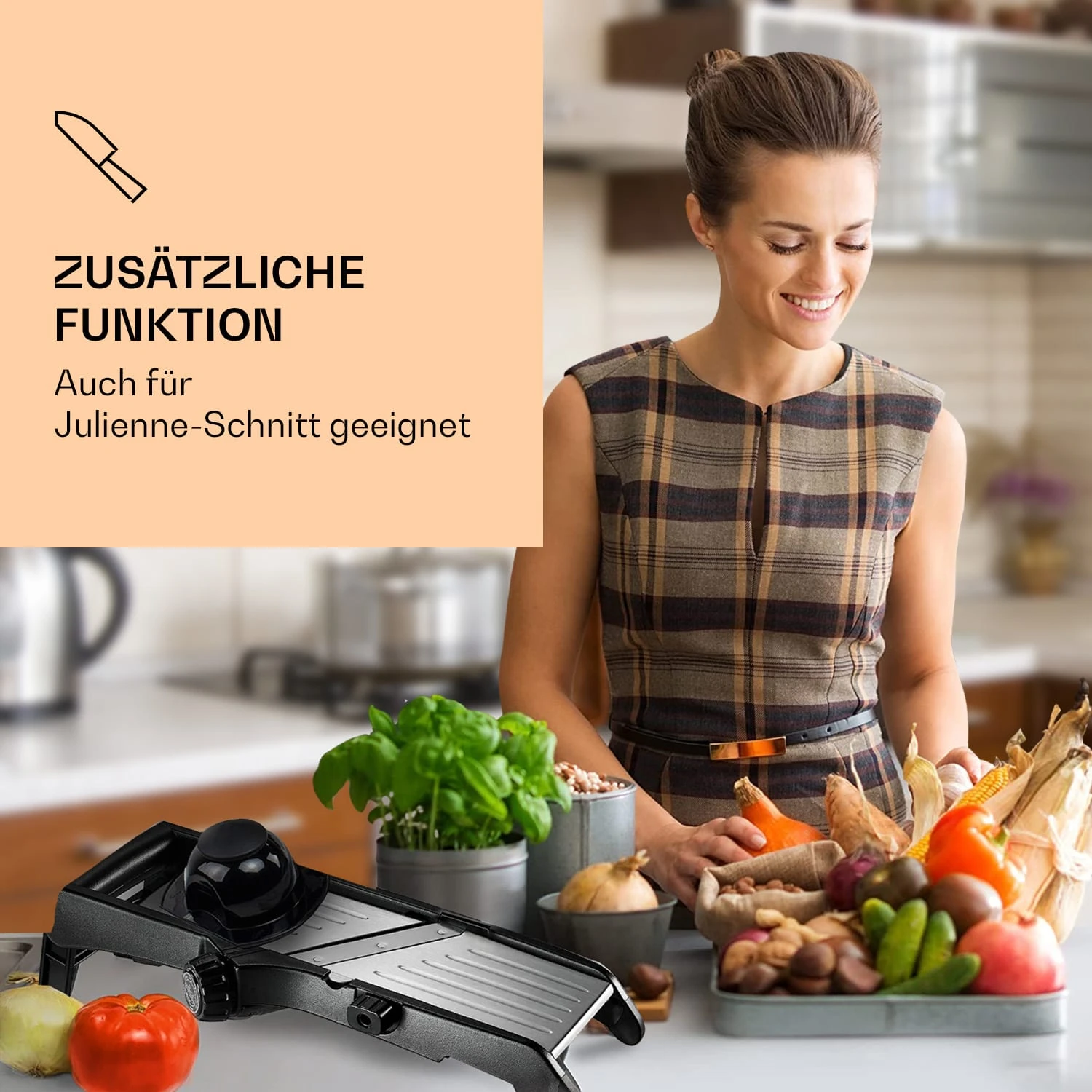 Mandoline Küchenhobel Edelstahl 1 Bis 9 Mm Julienne-Schneider 2 Mandoline Küchenhobel Edelstahl 1 Bis 9 Mm Julienne-Schneider – Bild 2