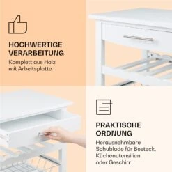 Louisiana Servierwagen Küchenwagen 5 Etagen Holz Handtuchhalter Mobil -Warmekuche Pro Geschaft 10041122 de 0005 logo