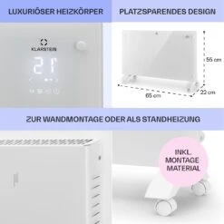 Bansin Crystal Smart Konvektions-Heizgerät 1500W 5 - 50 °C App-Steuerung -Warmekuche Pro Geschaft 10041210 de 0006 usp