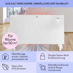 Bansin Crystal Smart Konvektions-Heizgerät 2500W 5 - 50 °C App-Steuerung -Warmekuche Pro Geschaft 10041212 de 0004 usp