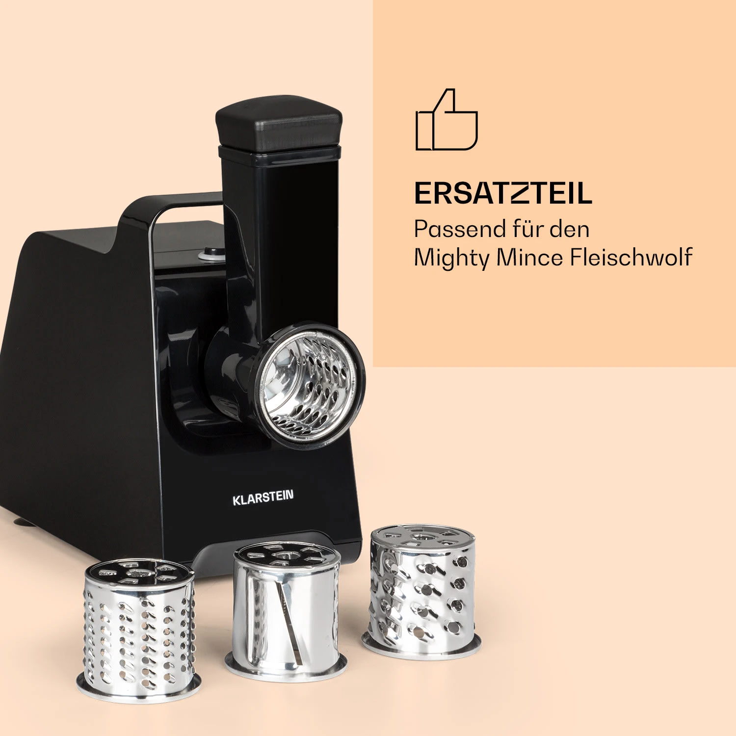 Mighty Mince Reibeaufsatz Kopf Mit Stopfer 4 Reiben Kunststoff Aluminium 2 Mighty Mince Reibeaufsatz Kopf Mit Stopfer 4 Reiben Kunststoff Aluminium – Bild 2