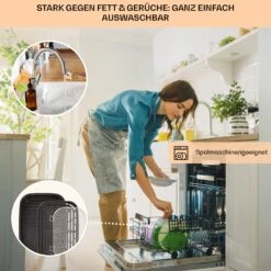 Combo Air Grill-Heißluftfritteuse 5 Programme 1500 Watt 4,5 L Grillkorb 2,5 L Frittierkorb -Warmekuche Pro Geschaft 10041330 de 0006 usp