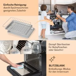 Vita Pro Heißluftfritteuse Dampfgaren 2450 W 18 Ltr 800 Ml Wassertank 11 Vita Pro Heißluftfritteuse Dampfgaren 2450 W 18 Ltr 800 Ml Wassertank -Warmekuche Pro Geschaft 10041333 de 0005 usp