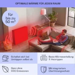 Sanford Smart Ölradiator 2500 W Leistung Wochentimer LED-Display Touch-Panel Klarstein-App -Warmekuche Pro Geschaft 10041358 de 0005 usp