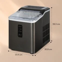 Albaron Supreme Eiswürfelmaschine Bullet 12kg/24h 1,5 Ltr Edelstahl -Warmekuche Pro Geschaft 10041360 yy 0007 dimensions