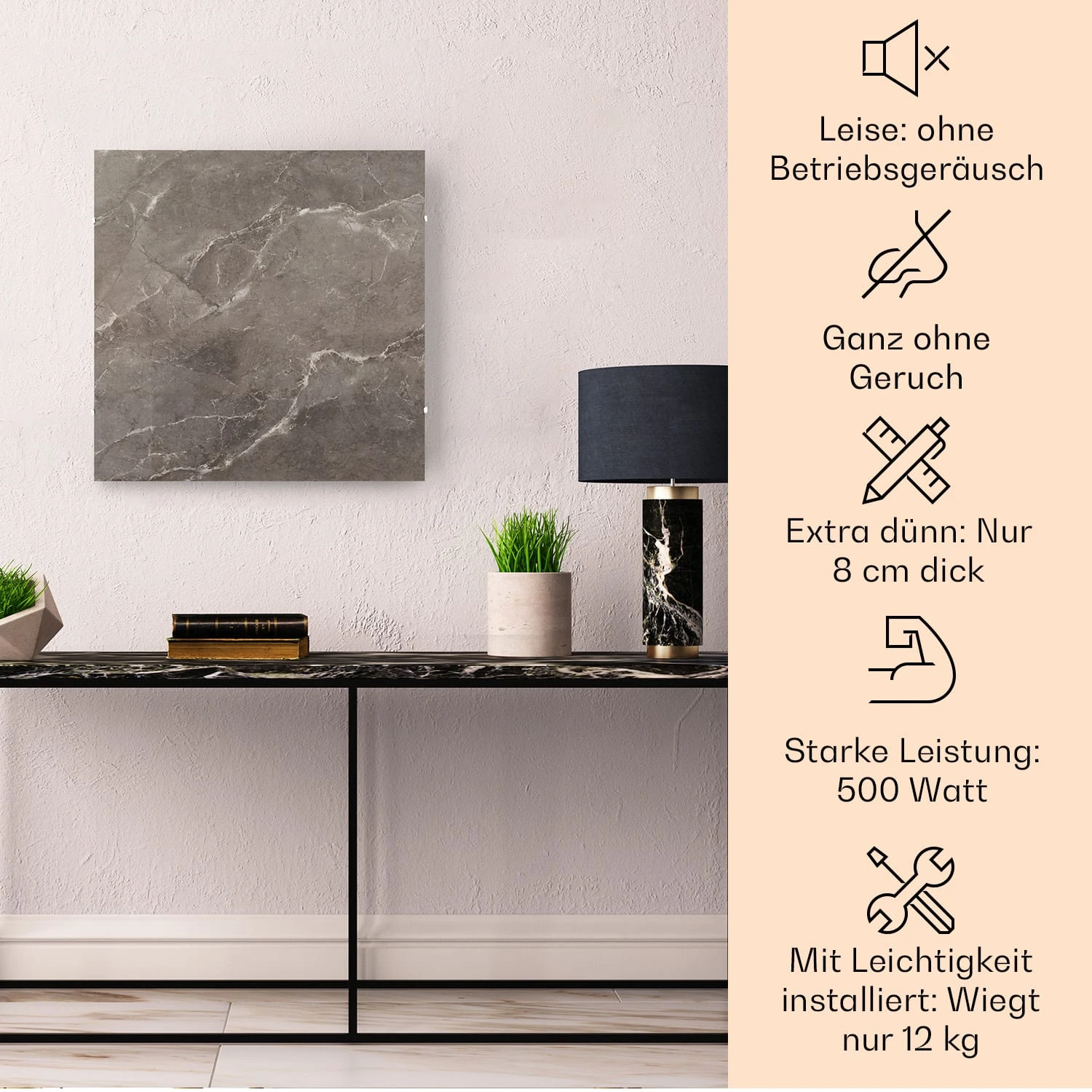 Wonderwall Santorini Smart Infrarot-Heizung 60x60cm 500W Timer IP24 2 Wonderwall Santorini Smart Infrarot-Heizung 60x60cm 500W Timer IP24 – Bild 2