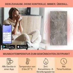 Wonderwall Santorini Smart Infrarot-Heizung 120x60cm 1000W Wochentimer IP24 9 Wonderwall Santorini Smart Infrarot-Heizung 120x60cm 1000W Wochentimer IP24 -Warmekuche Pro Geschaft 10041819 de 0003 usp