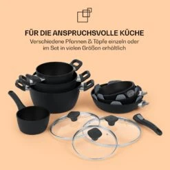 Noto Endurance Kochtopf-Set 4 Töpfe Geschmiedetes Aluminium Induktion PTFE-Antihaftbeschichtung -Warmekuche Pro Geschaft 10045009 de 0008 usp