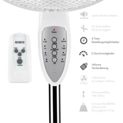 Summerjam Standventilator 2er-Set Standlüfter 50W 3 Stufen Weiß -Warmekuche Pro Geschaft 60002058 yy 0004 logo Klarstein Summerjam Standventilator weiss