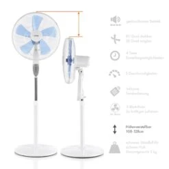 Summerjam Standventilator 2er-Set Standlüfter 50W 3 Stufen Weiß -Warmekuche Pro Geschaft 60002058 yy 0006 logo Klarstein Summerjam Standventilator weiss