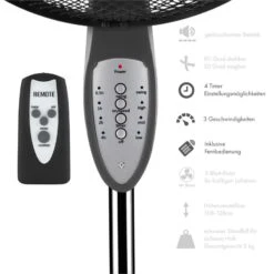 Summerjam Standventilator 2er-Set Standlüfter 50W 3 Stufen Grau -Warmekuche Pro Geschaft 60002059 yy 0004 logo Klarstein Summerjam Standventilator grau reedit