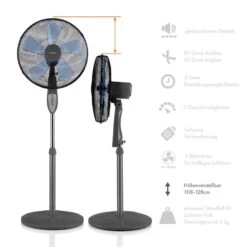 Summerjam Standventilator 2er-Set Standlüfter 50W 3 Stufen Grau -Warmekuche Pro Geschaft 60002059 yy 0006 logo Klarstein Summerjam Standventilator grau reedit