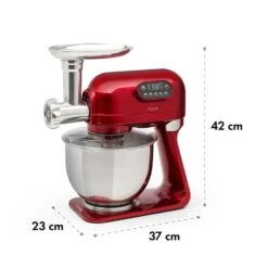 Curve Plus Küchenmaschinen-Set | 5l | 4-in-1 Fleischwolf | Rot -Warmekuche Pro Geschaft 60002329 yy 0012 logo Klarstein Curve Plus Kuechenmaschinen Set rot