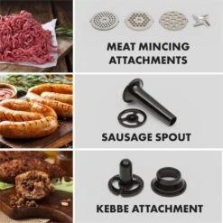 Curve Plus Küchenmaschinen-Set | 5l | 4-in-1 Fleischwolf | Silber -Warmekuche Pro Geschaft 60002330 yy 0003 logo Klarstein Curve Plus Kuechenmaschinen Set silber