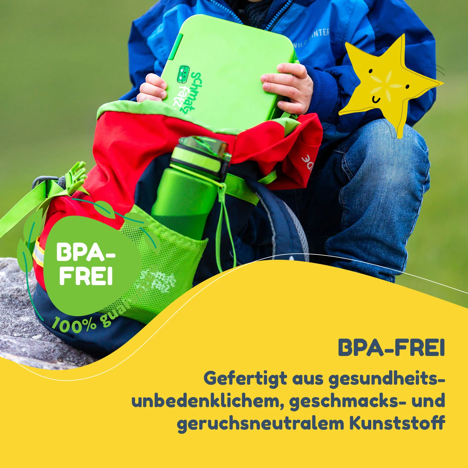 Schmatzfatz Frühstücksset Lunchbox & Trinkflasche Tritan Dicht BPA-frei 2 Schmatzfatz Frühstücksset Lunchbox & Trinkflasche Tritan Dicht BPA-frei – Bild 2